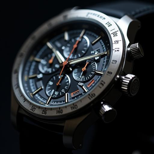 Chronograph watch close-up