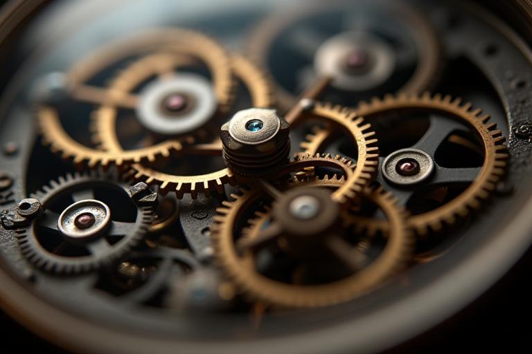 Macro shot of watch gears